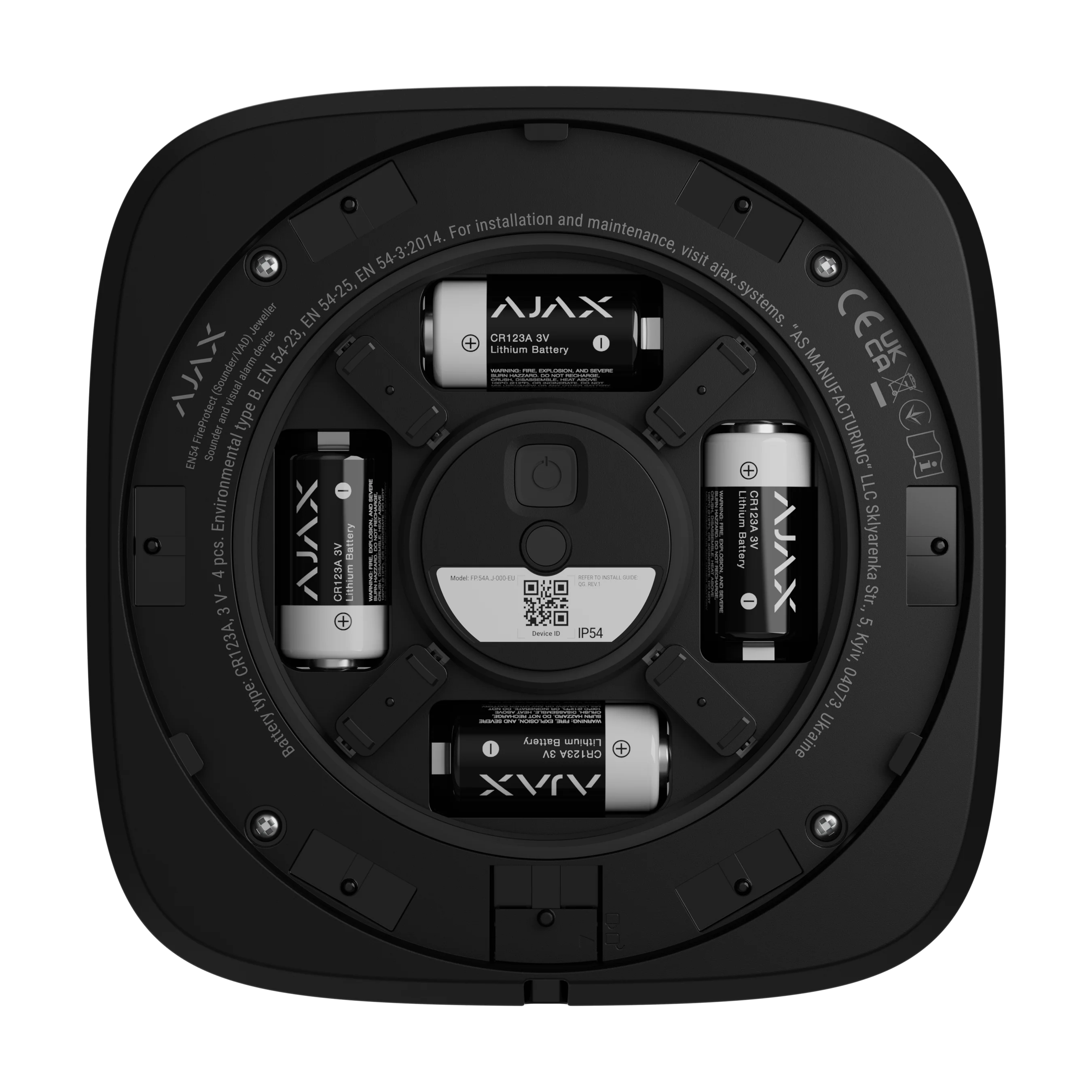 Ajax EN54 FireProtect Sounder - Black (AJA-118603) - Image 3