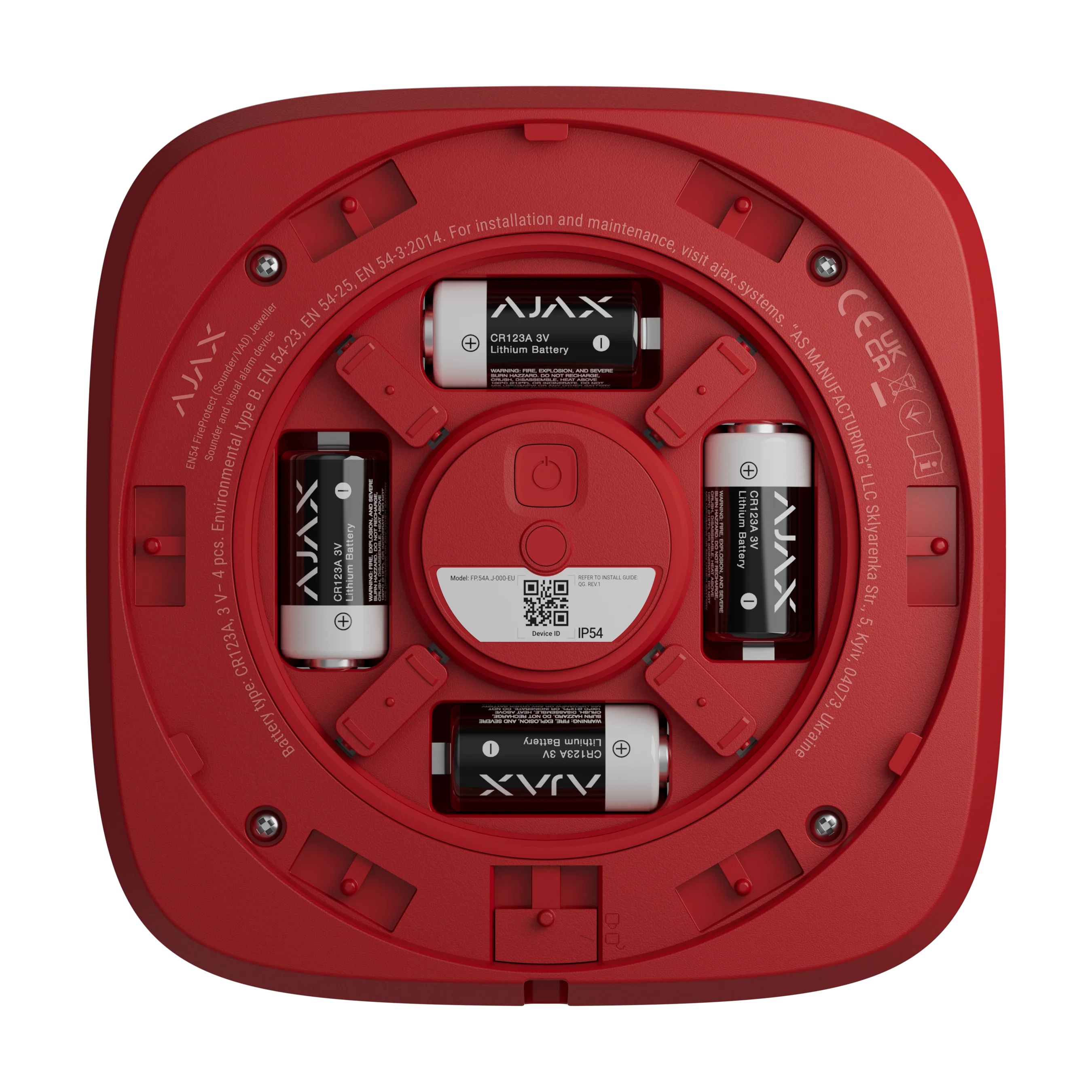 Ajax EN54 FireProtect Sounder - Red (AJA-118604) - Image 3
