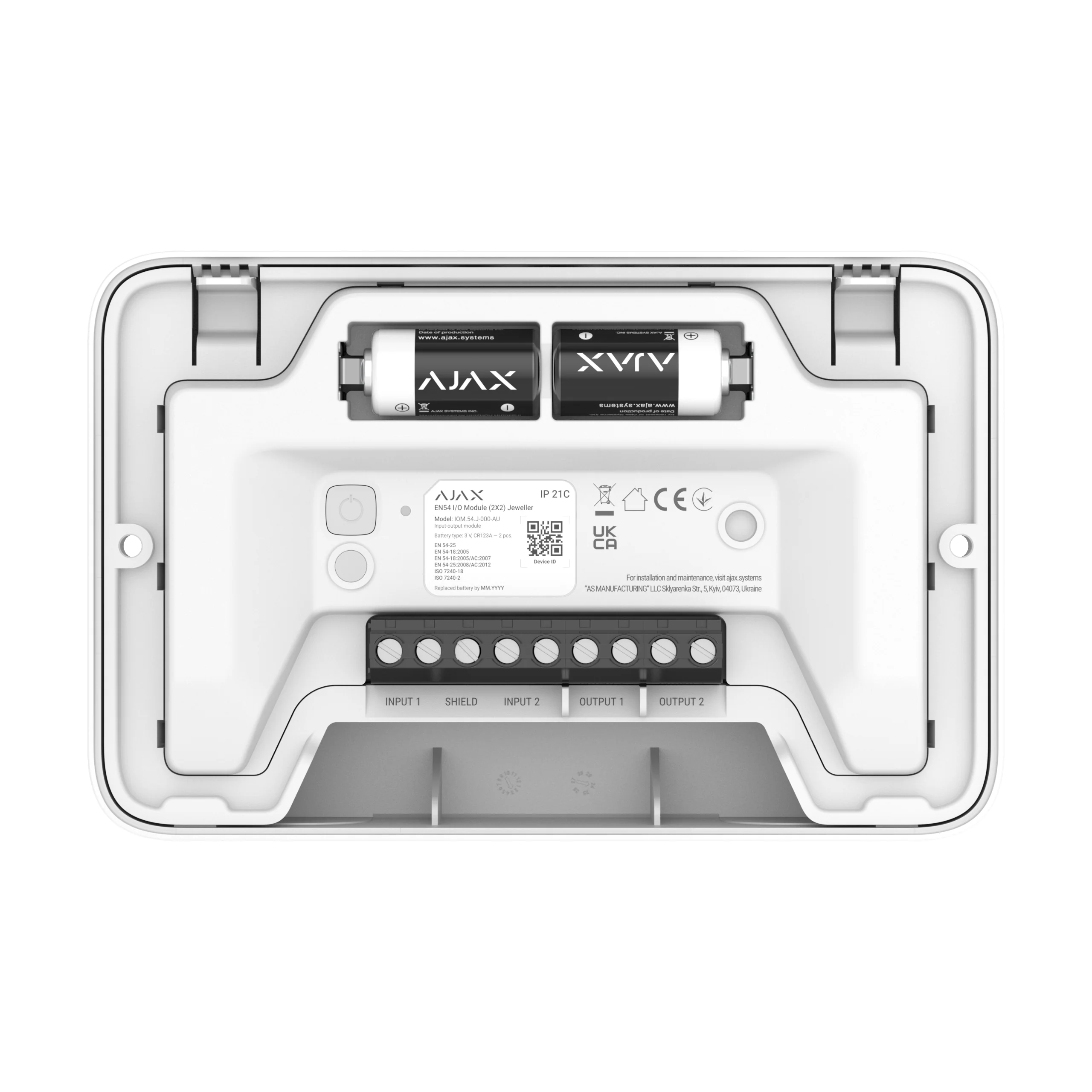 Ajax EN54 I/O Module (2X2) - White (AJA-124590)