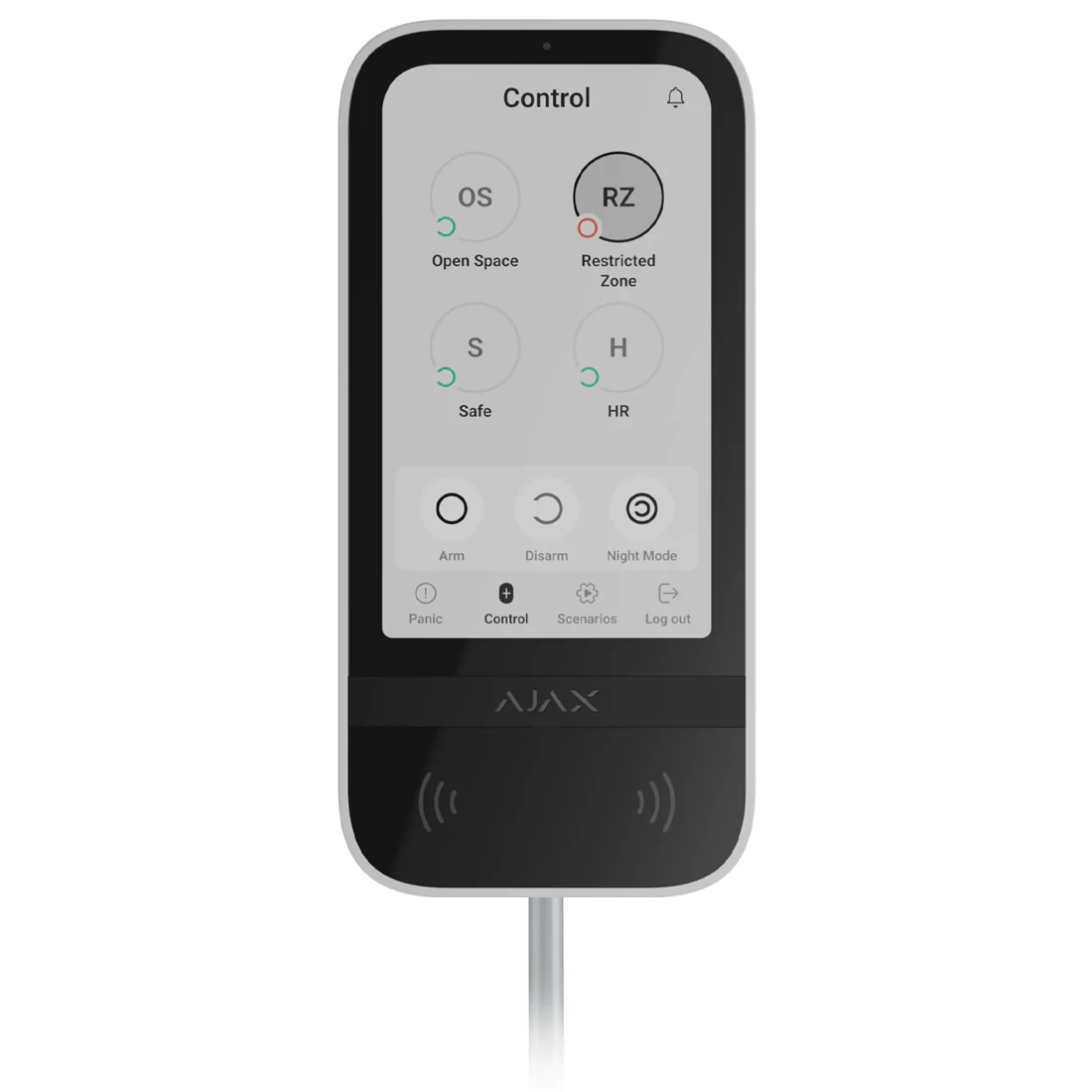 AJAX Fibra KeyPad TouchScreen Arming Station - White (AJA-143608)