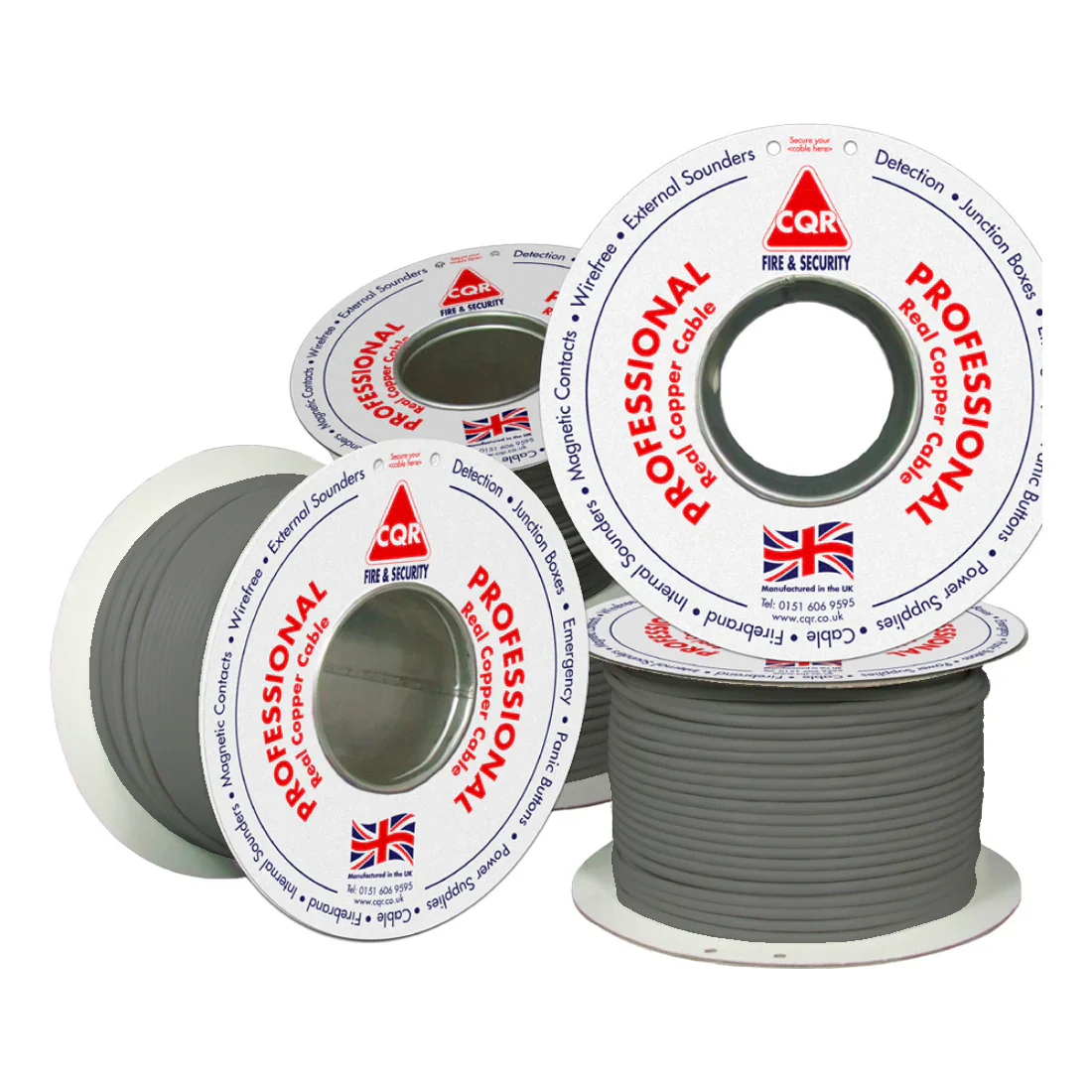 CQR Belden 10 Core LSF Low Smoke Full Copper Cable 100m – White (CABS10/GY/LSF/100)