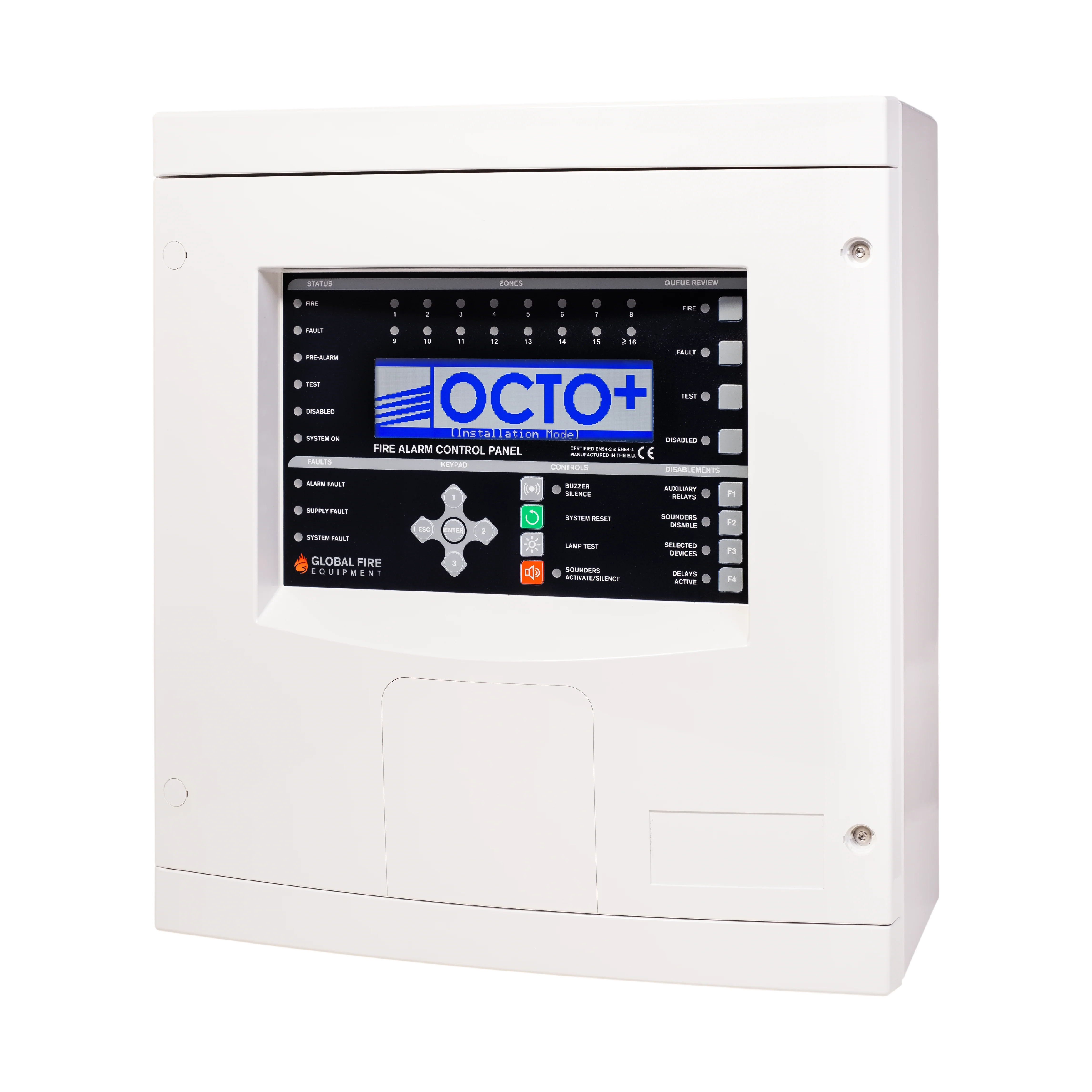 Global Fire OCTO-2 2 Loop Addressable Fire Alarm Control Panel – (OCTO-2)
