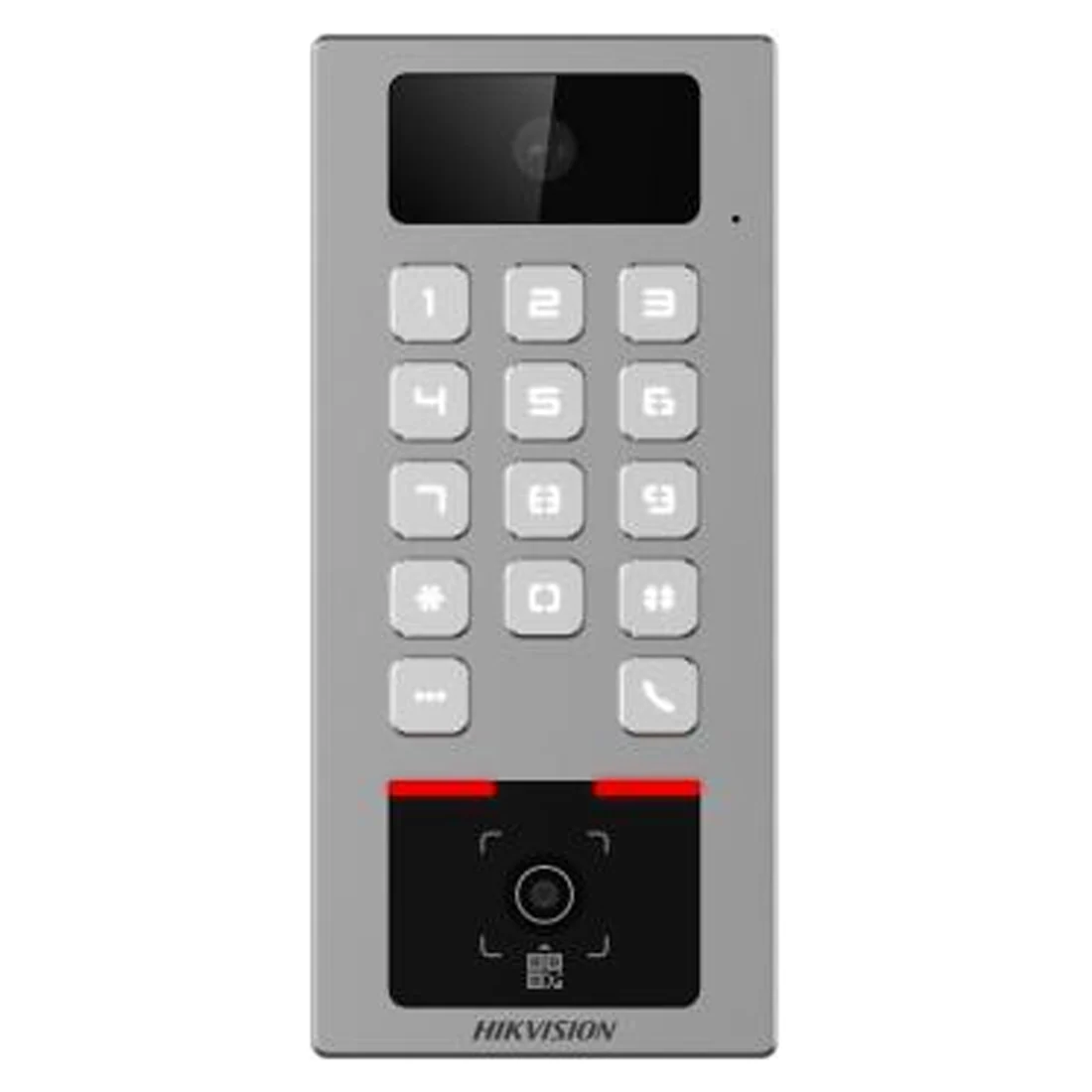 Hikvision IP Standalone Intercom & Access Keypad/Prox/QR Code Terminal (12V) (DS-K1T502DBWX-CQR)