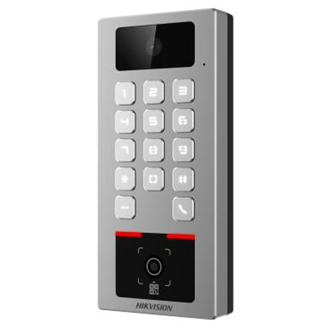 Hikvision IP Standalone Intercom & Access Keypad/Prox/QR Code Terminal (12V) (DS-K1T502DBWX-CQR) - Image 2