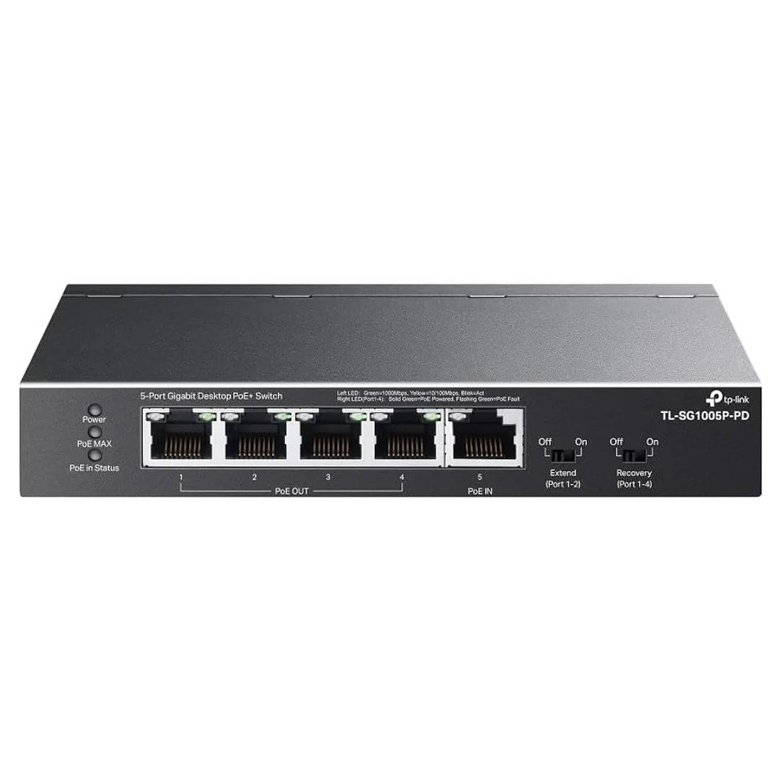 TP-Link 4 Port PoE Powered PoE Gigabit Network Switch (TL-SG1005P-PD)